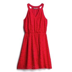 Market & Spruce Brea Red Eyelet Dress